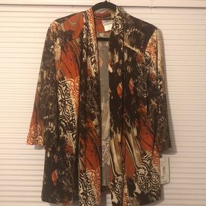NWT Brown & Orange Cardigan